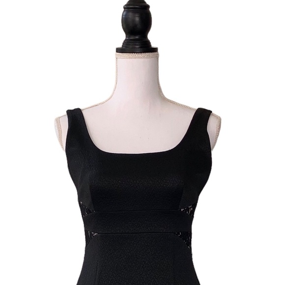 DAVID MEISTER BLACK BODYCON SLEEVELESS EVENING DRESS - Picture 14 of 16